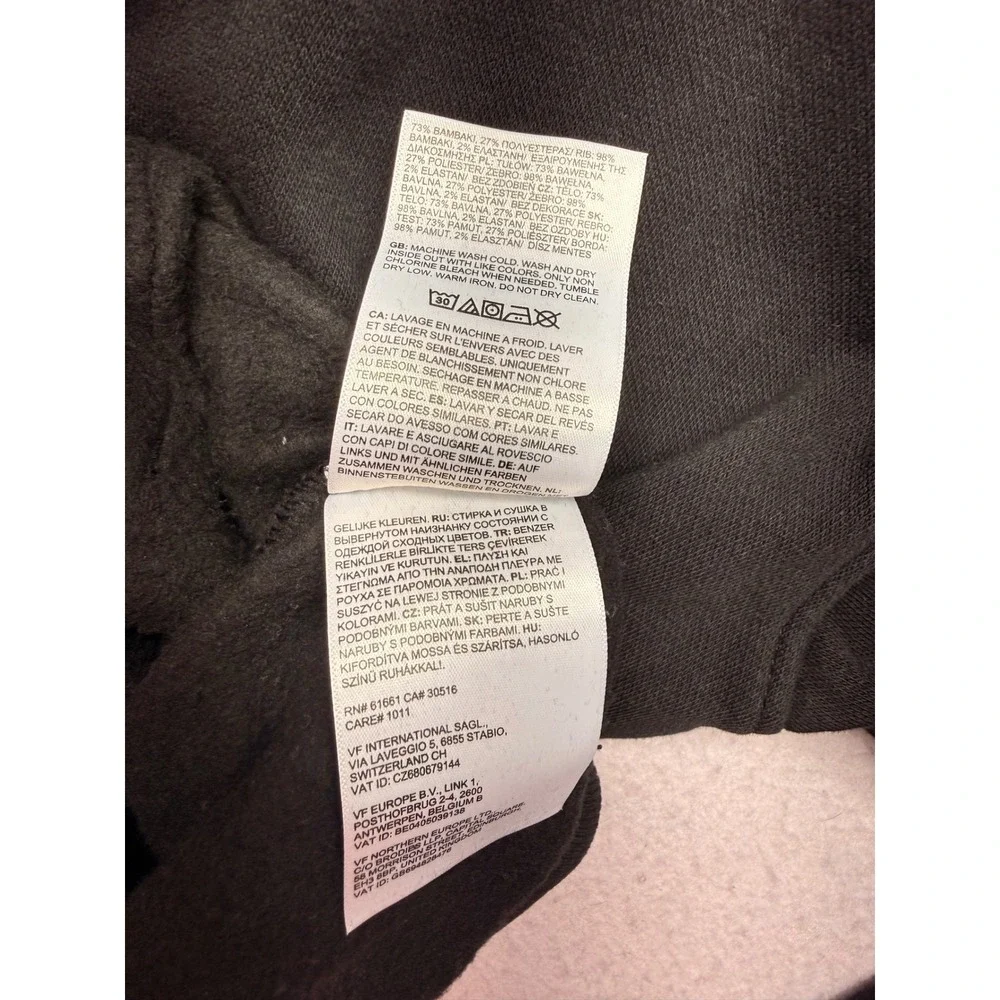 The North Face Mens Black Pullover Hoodie Embroidered Logo Fleece Sweatshirt S